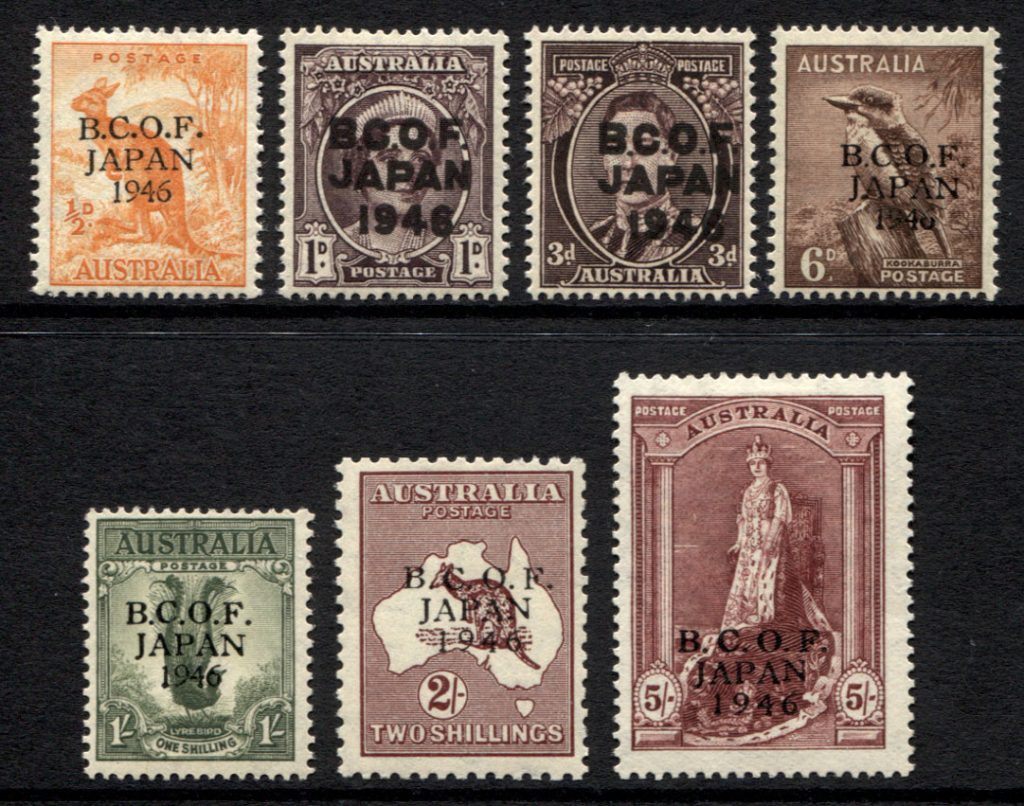 BCOF (Japan) Overprints Archives - Richard Juzwin Stamps